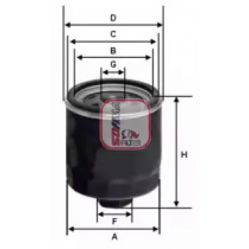 S 3592 R SOFIMA Фільтр оливи